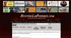 Desktop Screenshot of huntinglabpedigree.com